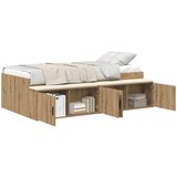 vidaXL okvir postelje rjava hrastovina 100x200 cm, (22103195) | Shoptok.si