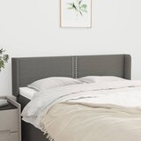  Uzglavlje s ušima tamnosivo 147x16x78/88 cm od tkanine | shoptok.hr