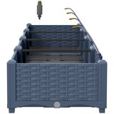  Vrtna saksija 4 pcs Sivi 160 x 40 x 22 cm Plastika | Eponuda.com