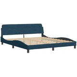  Krevet s madracem Dover plavi 180x200 cm baršunasti | shoptok.hr