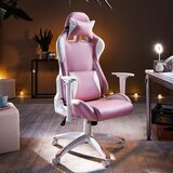 Livetastic GAMING STOL umetna masa, tekstil bela, pink | Shoptok.si