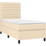  Krevet box spring s madracem LED krem 80 x 200 cm od tkanine | shoptok.hr