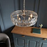  Endon 104467 - Luster na lancu CLIFTON 5xE14/6W/230V, sjajni hrom/prozirno staklo | Eponuda.com