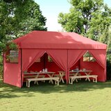 Šator za svadbe - šator za zabave Tamno crvena 292 x 580 x 315 cm Oxford tkanina - Tamno crvena s 4 bočna zida Da | shoptok.hr