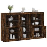 The Living Store Komoda z LED lučkami dimljen hrast 162x37x100 cm - Komoda, (21448467) Cene