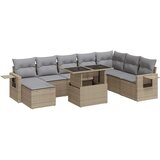 Maison Chic Seti vrtnega pohištva - Vrtna garnitura 9-delna z blazinami bež poli ratan, (21796620) | Shoptok.si
