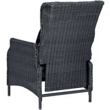  Sedežna garnitura 3-delna z blazinami pe ratan temno siva | Shoptok.si