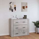  Komoda sivog hrasta sonome 80x33x70 cm od konstruiranog drva | shoptok.hr
