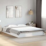 vidaXL Posteljni okvir bel 150x200 cm inženirski les | Shoptok.si
