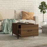  Stolić za kavu s metalnim nogama smeđa boja hrasta 50x50x40 cm | shoptok.hr