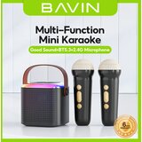 BAVIN mini karaoke zvučnik sa 2 mikrofona crna | ePonuda.com