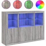  Komode s LED svjetlima 3 kom boja sivog hrasta | Eponuda.ba