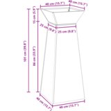  Set stalaka za biljke Nehrđajući čelik 40 x 40 x 101 cm | shoptok.hr