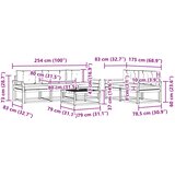  Set vanjskih sofa 6 kom. Bijela i krem | shoptok.hr