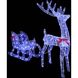  Reindeer vuče saonice Plava 70 x 24 x 128 cm Akril Slike