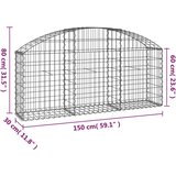  Gabionska košara s lukom 150x30x60/80 cm pocinčano željezo | shoptok.hr