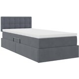 LED krevet za pohranu s madracem Tamnosiva 90 x 190 cm Baršun | shoptok.hr