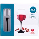 Altom design Set Čaša za Vino Rubin Black 370 ml - 6 Komada | shoptok.hr