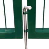  Vrata za ogradu sa stupovima 350 x 100 cm čelična zelena | shoptok.hr