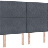 vidaXL Naslon za glavu dizajn dijamantnog bloka tamnosivi 160 cm baršun | shoptok.hr