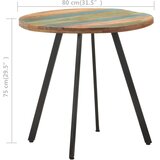  Blagovaonski stol 80 cm od masivnog obnovljenog drva | shoptok.hr