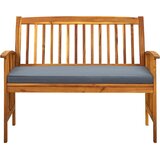  Vrtna klupa s jastukom 119 cm od masivnog bagremovog drva | shoptok.hr