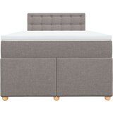 vidaXL Box spring postelja z vzmetnico taupe 120x190 cm blago, (21304890) | Shoptok.si