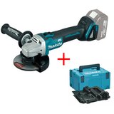Makita akumulatorska ugaona brusilica DGA504Z + MakPac 3 sa uloškom