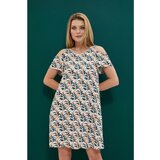 Moodo Patterned cold arms dress