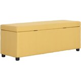 vidaXL Klop s prostorom za shranjevanje 116 cm rumen poliester, (20955161) | Shoptok.si