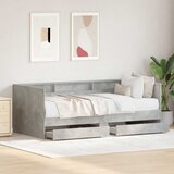  Dnevni krevet s ladicama Siva 90 x 200 cm Konstruirano drvo | shoptok.hr
