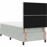  LED Box Spring Krevet Svijetlo siva 90 x 190 cm tkanina | shoptok.hr