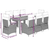  9-dijelni vrtni blagovaonski set sivi od poliratana | shoptok.hr