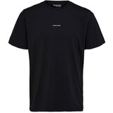 Selected Homme Majica 'HASPEN' črna / bela | Shoptok.si