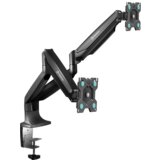ONKRON Dual Monitor Desk Mount Stand for 13 to 32-Inch LCD LED Monitors up to 9 kg, Black | Eponuda.ba