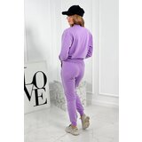 Kesi Set of 3in1 sweatshirt with press studs + top + pants purple | shoptok.hr
