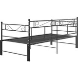  Za krevet na razvlačenje crni metalni 90 x 200 cm | shoptok.hr