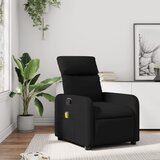 Masažna fotelja za odmor, crna, umjetna koža | shoptok.hr