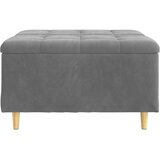  Otoman za pohranu s jastukom Tamno siva 80 x 80 x 45 cm Baršun | shoptok.hr