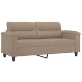  2-dijelni set sofa s jastucima smeđesivi od mikrovlakana | shoptok.hr