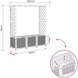  Povišeni krevet s mrežom i krovom Crna 162,5 x 40 x 138 cm PP | shoptok.hr