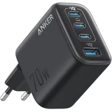 Zolo 70W 4-porta(3x USB-C i 1x USB-A) zidni punjac crni