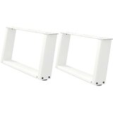  Noge za klubsko mizico v obliki črke U, 2 kosa, bele, 70 x (30-31) cm, jeklo, (22123741) | Shoptok.si