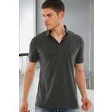 Dewberry T8586 MEN'S POLO NECK T-SHIRT-LIGHT ANTHRACITE | Shoptok.si