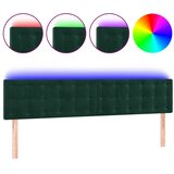  LED uzglavlje tamnozeleno 180x5x78/88 cm baršunasto | Eponuda.ba