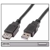 E-green kabl usb a - usb a m/f (produžni) 5m crni Cene