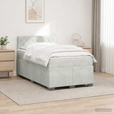  Boxspring krevet s madracem Svjetlosiva 120 x 200 cm Baršun | shoptok.hr