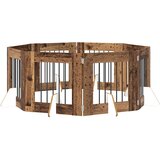  Vrata za pse s postoljem 8 pcs Staro drvo 60 x 60 cm | shoptok.hr