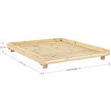 Karup Design Zakonska postelja iz masivnega bora z letvenim dnom 180x200 cm v naravni barvi Social Bed – | Shoptok.si