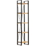 Police za knjige s 5 razina 40 x 30 x 180 cm masivno drvo manga | Eponuda.com